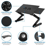 Laptop Stand - Laptop Tray w/ Cooling Fan & Mouse Pad - Mount-It! - MI-7211