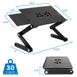 Laptop Stand - Laptop Tray w/ Cooling Fan & Mouse Pad - Mount-It! - MI-7211