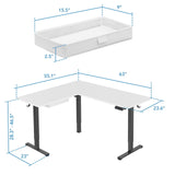 Standing Desk - Large Electric Height Adjustable Corner Standing Desk - Mount-It! -