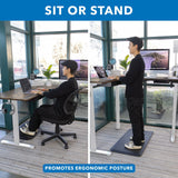 Standing Desk - Large Electric Height Adjustable Corner Standing Desk - Mount-It! -