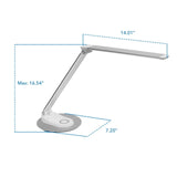 Desk Accessories - LED Desk Lamp with Wireless Charging - Mount-It! - TS-7009