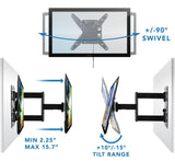 TV Mount - Locking RV and Trailer TV Wall Mount with Detachable Bracket - Mount-It! - MI-430