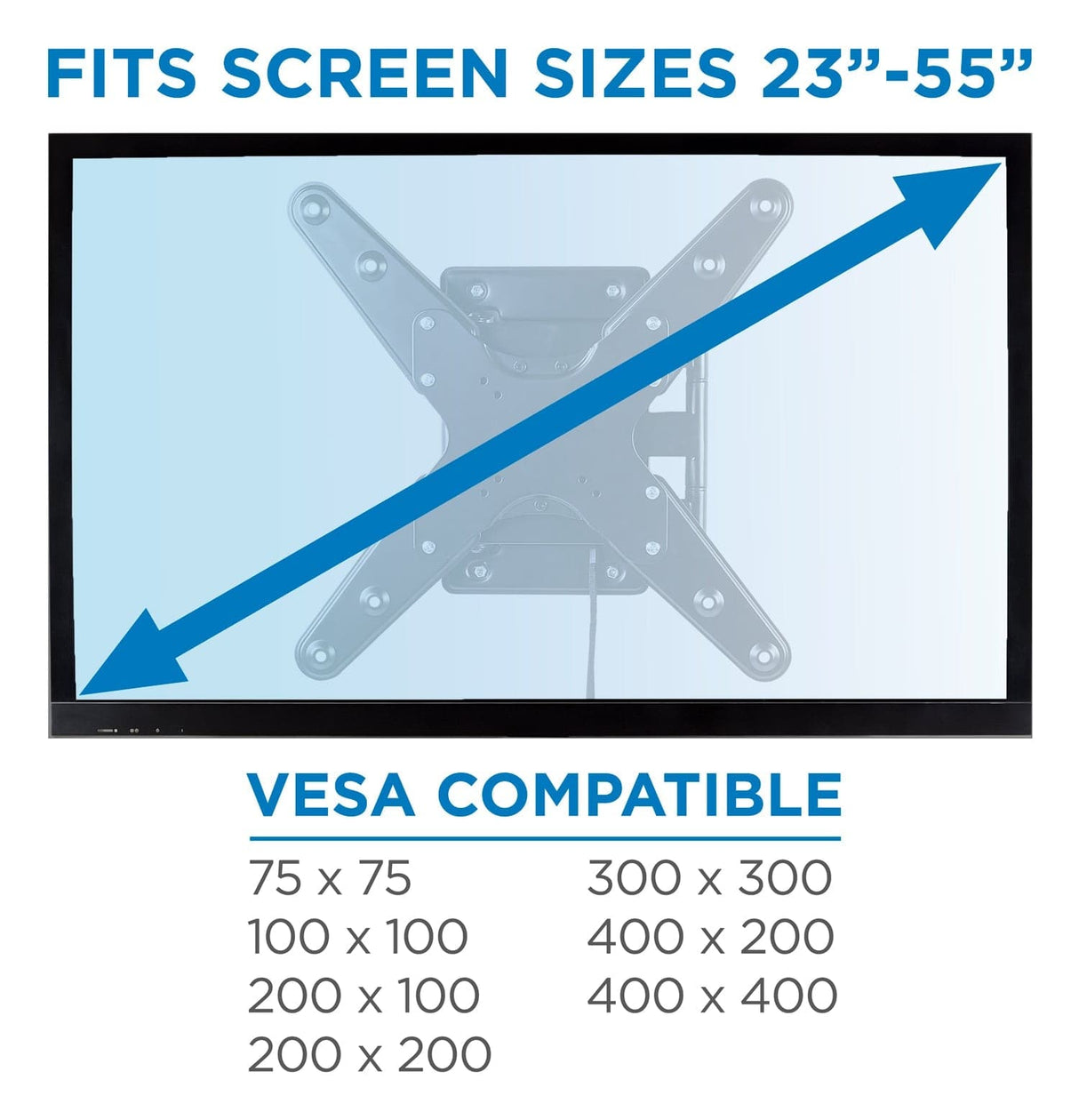 TV Mount - Locking RV and Trailer TV Wall Mount with Detachable Bracket - Mount-It! - MI-430