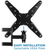 TV Mount - Locking RV and Trailer TV Wall Mount with Detachable Bracket - Mount-It! - MI-430