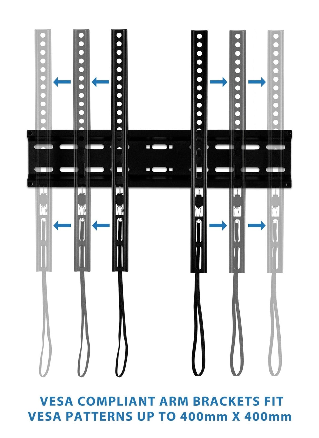 TV Mount - Low Profile Slim TV Wall Mount Fixed TV Bracket - Mount-It! - MI-3050