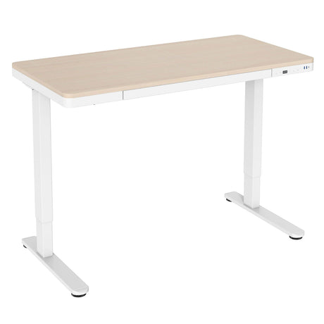 Maple Standing Desk - Compact Height Adjustable Sit-Stand Desk with Drawer - Mount-It! - MI-15004