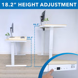 Maple Standing Desk - Compact Height Adjustable Sit-Stand Desk with Drawer - Mount-It! - MI-15004