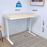 Maple Standing Desk - Compact Height Adjustable Sit-Stand Desk with Drawer - Mount-It! - MI-15004