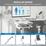 Mobile Standing Desk - MedHub Mobile Workstation - Mount-It! - MI-16003