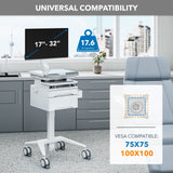 - MedHub Mobile Workstation with Drawers and Monitor Mount - Mount-It! - MI-16025