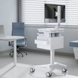 - MedHub Mobile Workstation with Drawers and Monitor Mount - Mount-It! - MI-16025