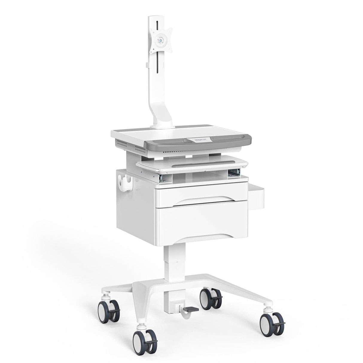 - MedHub Mobile Workstation with Drawers and Monitor Mount - Mount-It! - MI-16025