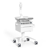 - MedHub Mobile Workstation with Drawers and Monitor Mount - Mount-It! - MI-16025