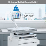 - MedHub Mobile Workstation with Drawers and Tablet Arm - Mount-It! - MI-16028