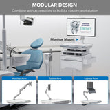 Mobile Standing Desk - MedHub Mobile Workstation with Drawers - Mount-It! - MI-16004