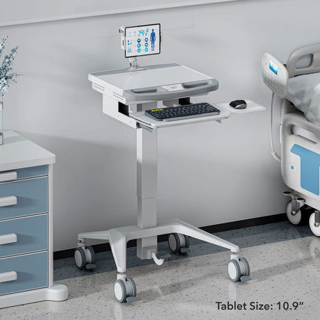 - MedHub Mobile Workstation with Tablet Arm - Mount-It! - MI-16018