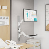 Wall Mounted Desk - MedHub Wall Workstation with Wall Track - Mount-It! - MI-16002