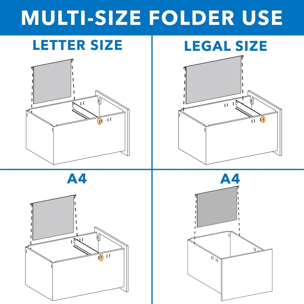 File Cabinet - Mobile File Cabinet with 3 Drawers - Mount-It! -