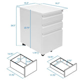 File Cabinet - Mobile File Cabinet with 3 Drawers - Mount-It! -