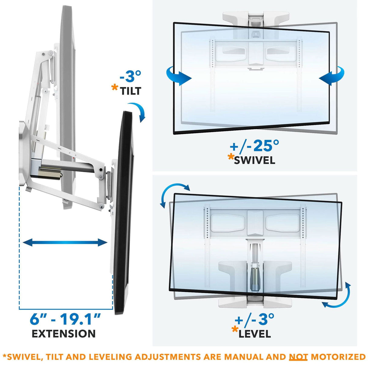 TV Mount - Motorized Fireplace TV Wall Mount | Fits 40-70 Inch TV Screen - Mount-It! -