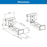 Speaker Mount - No Stud Sound Bar Wall Mount - Mount-It! - MI-SB60