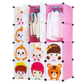 Pink Storage - Children's Portable Clothes Closet Rack with XL Storage Cubes - Mount-It! - WI-4033XL