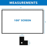 Projector Mount - Portable Projector 100" Screen for Indoor and Outdoor Projection - Mount-It! - MI-640