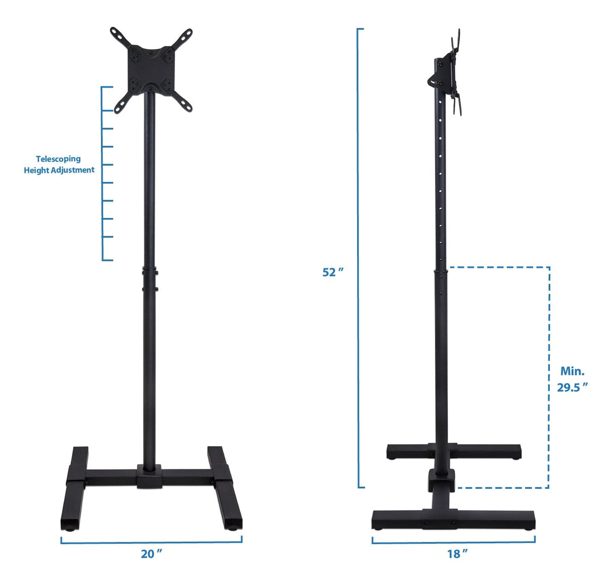 TV Stand - Portable TV Floor Stand - Mount-It! - MI-878