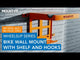 Bike Wall Mount with Shelf and Hooks