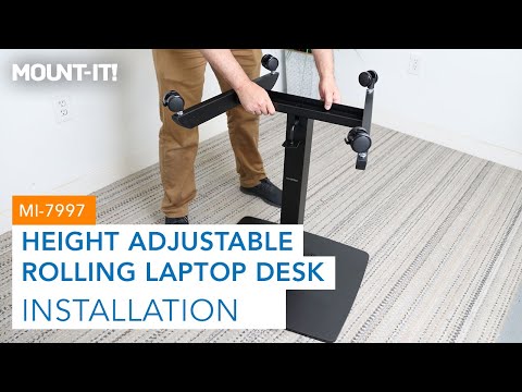 Height Adjustable Rolling Laptop Desk