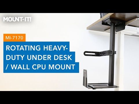 Rotating Heavy-Duty Under Desk / Wall CPU Mount