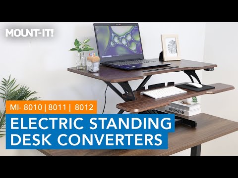 Electric Standing Desk Converter with 38" Desktop