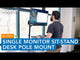 Single Monitor Sit-Stand Desk Mount with Keyboard Tray