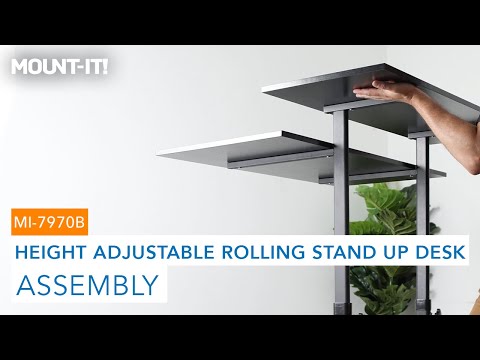 Height Adjustable Rolling Stand up Desk