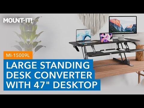 Large Standing Desk Converter with 47" Desktop