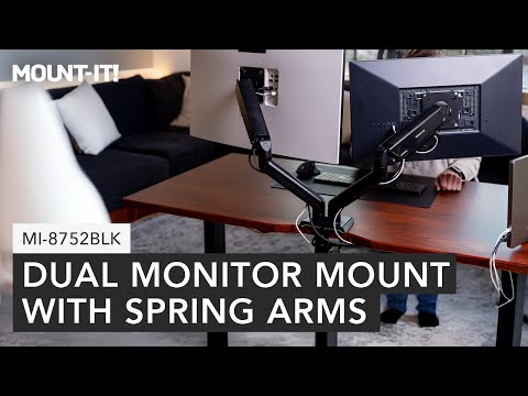 Dual Monitor Mount with Spring Arms