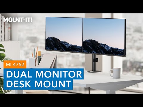 Full Motion Dual Monitor Desk Mount