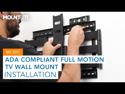 ADA Compliant Full Motion TV Wall Mount with Ultra-Slim Profile