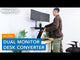 Compact Dual Monitor Standing Desk Converter