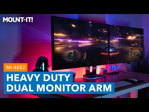 Heavy Duty Dual Monitor Arm For Screens Up To 35"