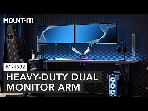 Heavy Duty Dual Monitor Arm For Screens Up To 35"