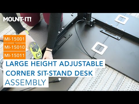 Large Electric Height Adjustable Corner Standing Desk