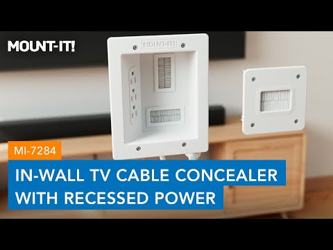 In-Wall TV Cable Concealer with Recessed Power