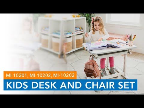 Kids Desk and Chair Set for Ages 3-10