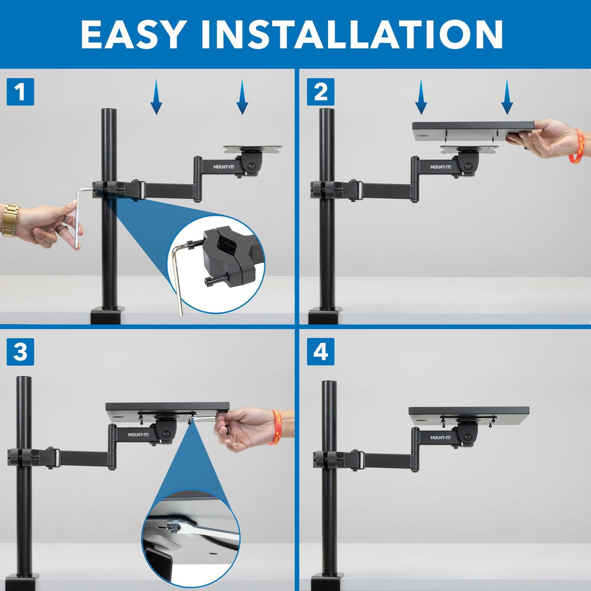 Printer Stand - Printer Pole Mount - Mount-It! - MI-3799