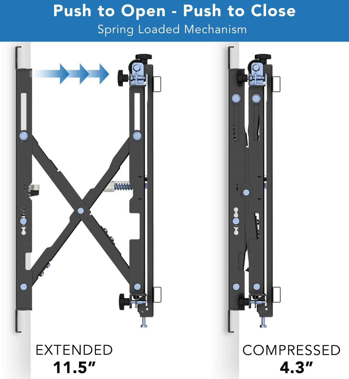 TV Mount - Push-In Pop-Out Video Wall Mount - Mount-It! - MI-367