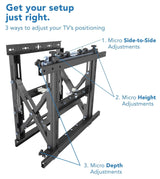 TV Mount - Push-In Pop-Out Video Wall Mount - Mount-It! - MI-367