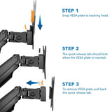 Monitor Vesa Adapters - Replacement Monitor VESA Plate, Black - Mount-It! - MI-9006B