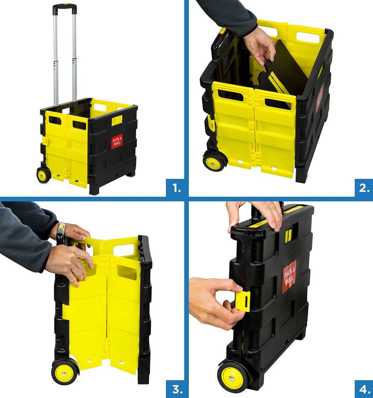 Hand Truck - Rolling Collapsible Utility Cart - Mount-It! - MI-904