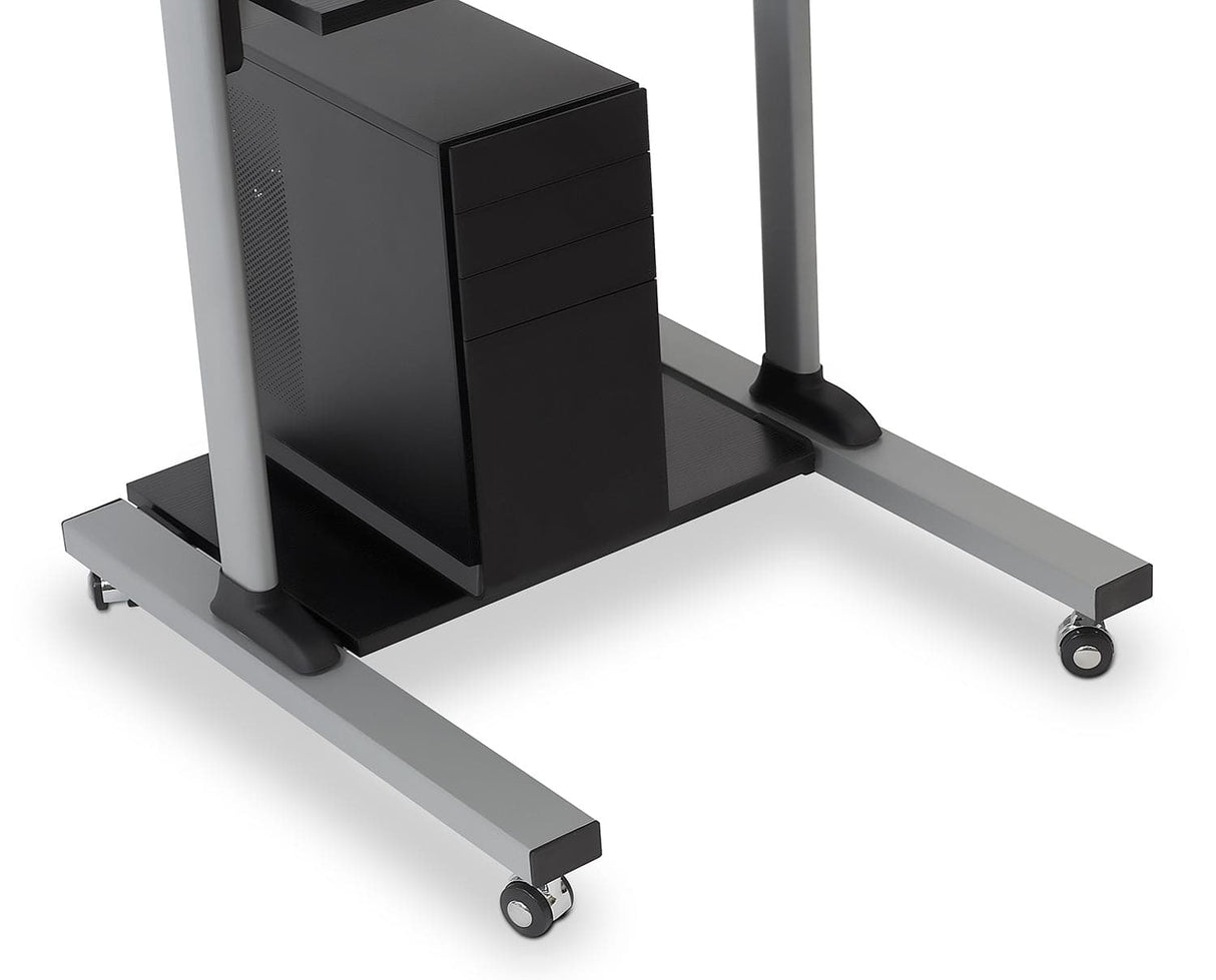 Mobile Standing Desk - Rolling Computer Work Station with Monitor Mount - Mount-It! -